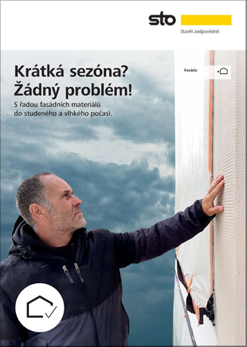 Brožura fasadních materiálů pro studené a vlhké počasí.