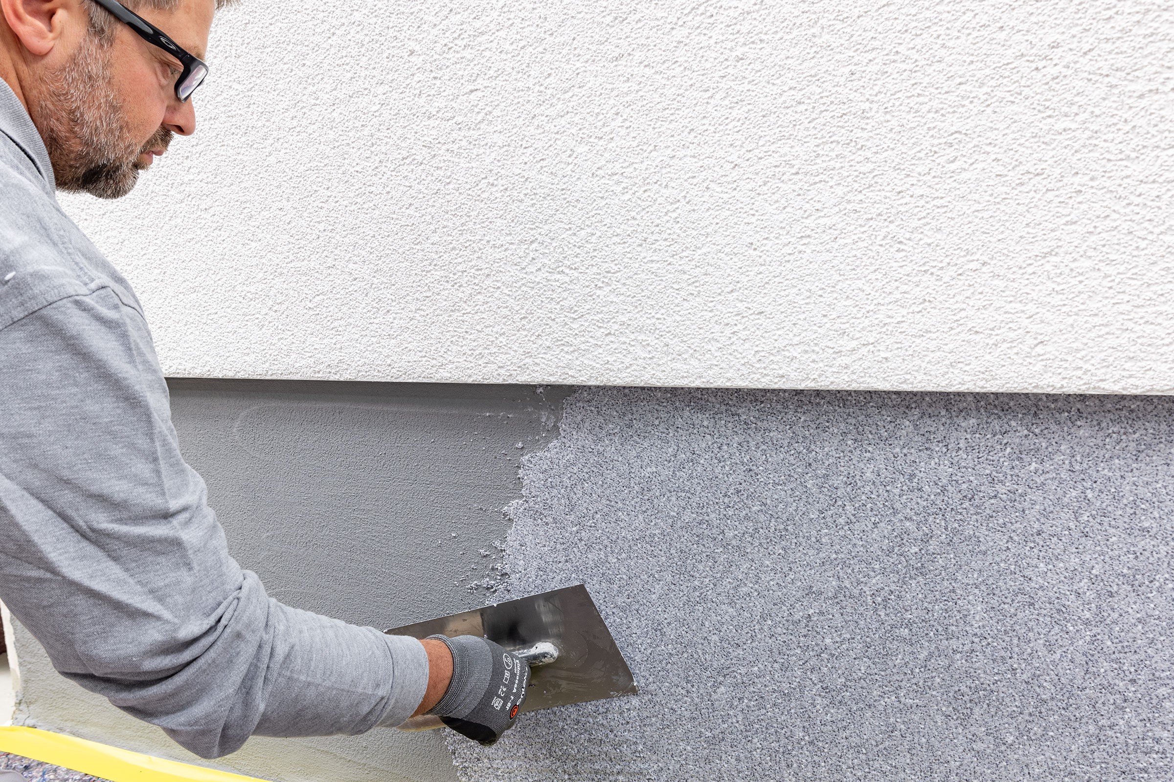 Použití dekorativní omítky StoSuperlit ve vstupních prostorách.