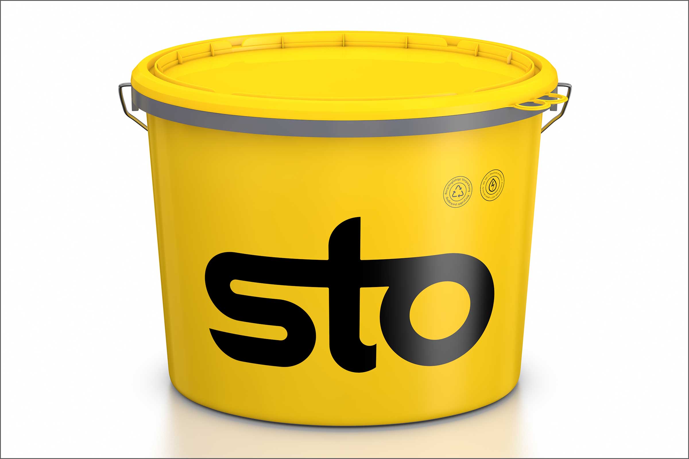 Nový kbelík Sto se skládá ze 70% z recyklovaného plastu – nový, ekologické kbelík lze rozeznat podle