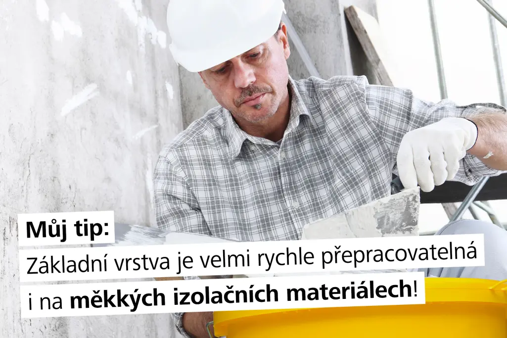Technologie FastTrack je využívána v minerální lepící a armovací hmotě StoLevell FT.