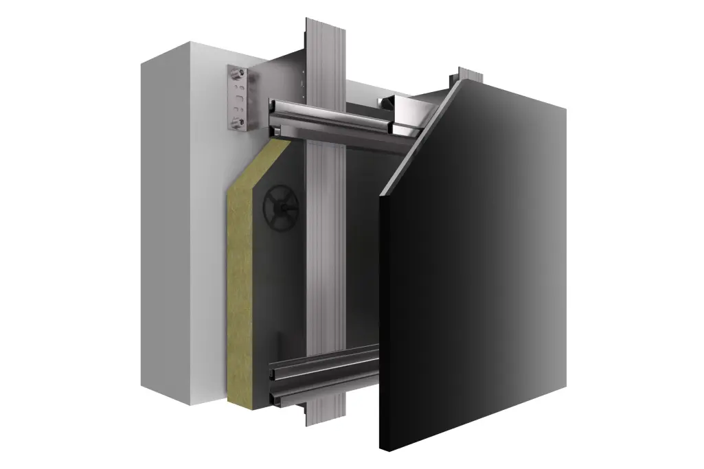 Grafické znázornění skladby systému StoVentec Glass