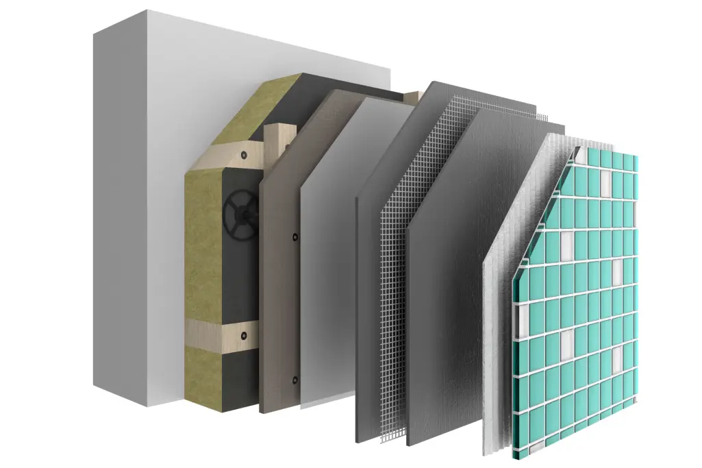 Grafické znázornění skladby systému StoVentec Mosaic