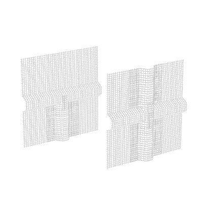 Sto-Bossengewebe křížový a "T" kus